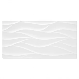 Vægflise Blanco Hvid Blank-Relief 25x50 cm-2